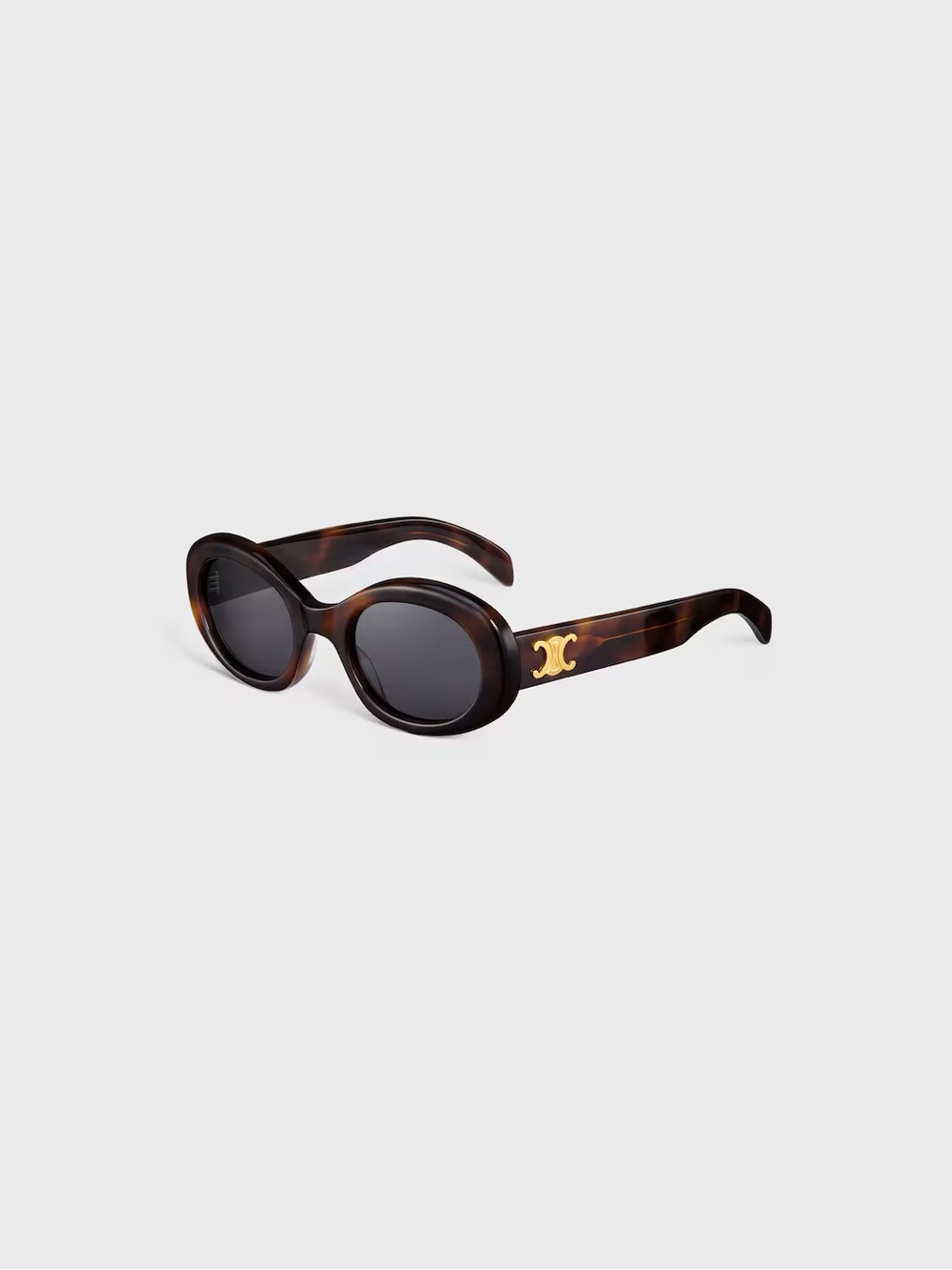 Celine Tortoiseshell and Black Sunglasses with Gold Triomphe Detail - Picture 3 of 3